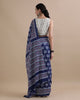 Neelima Indigo Mulmul Cotton Saree – Handblock Print & Lightweight Drapes