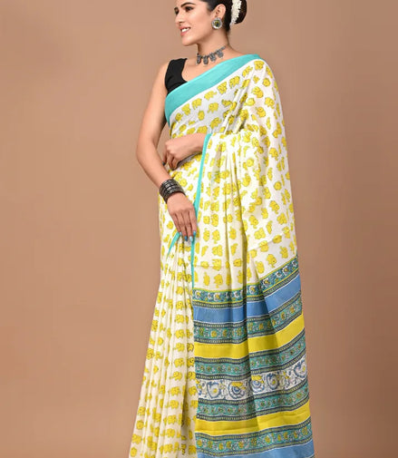 Tanya Mittal Quirky Yellow Elephant Saree