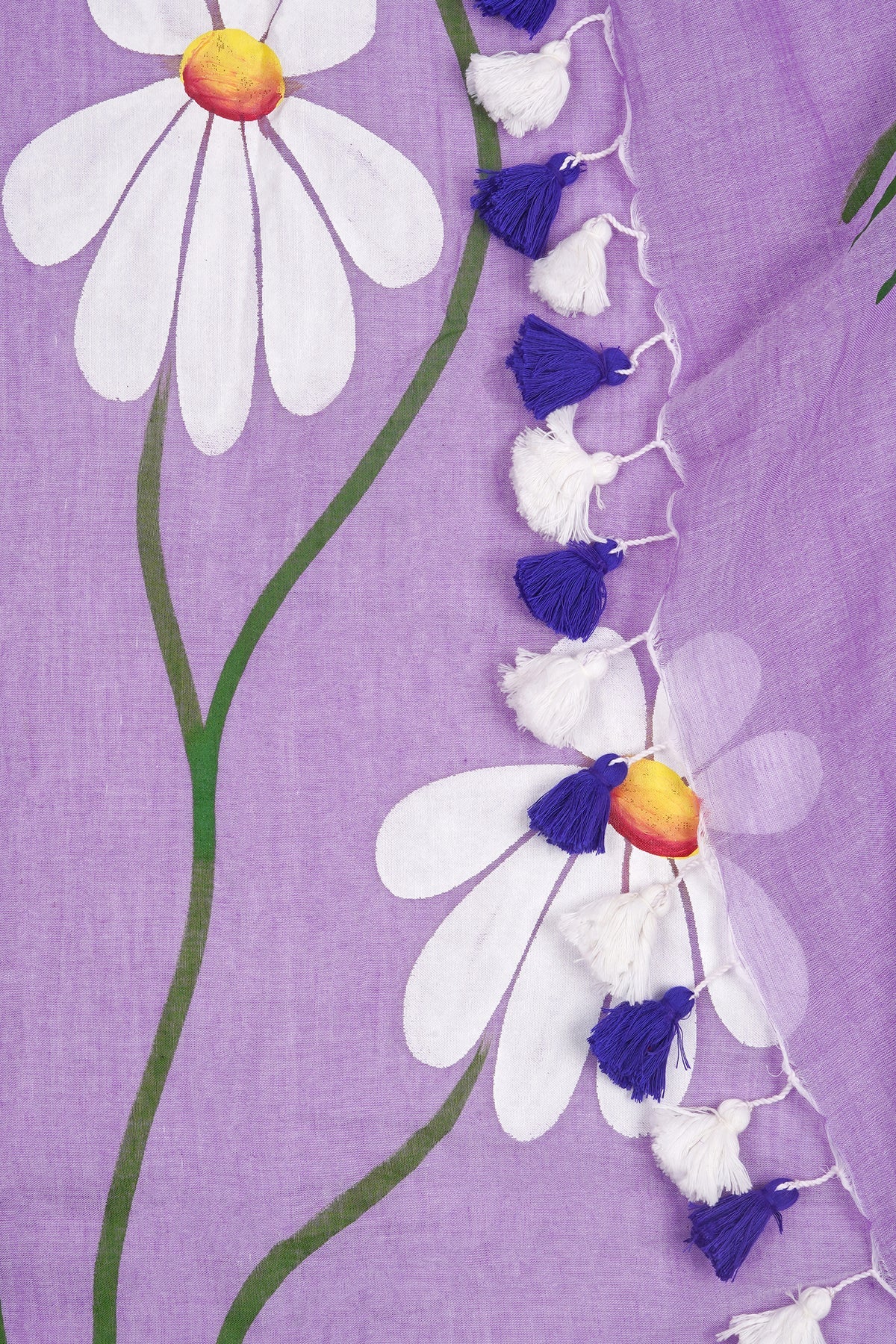 Amaya Mulmul Cotton Hand-Painted Blossom Saree