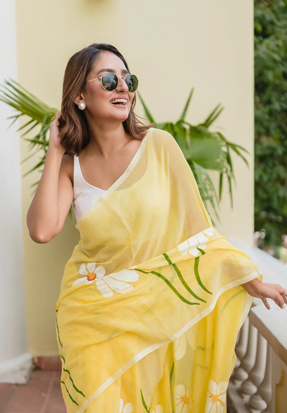 Aadhya Blossom Hand-Painted Saree