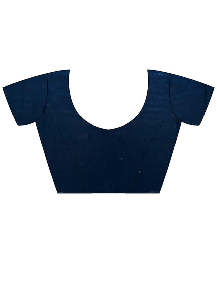 "Nilaambari" - Royal Blue Satin Saree with Gold Zari Border