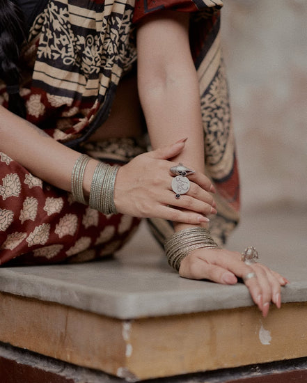 "Avani" - Maroon & Black Bagru Handblock Mulmul Saree